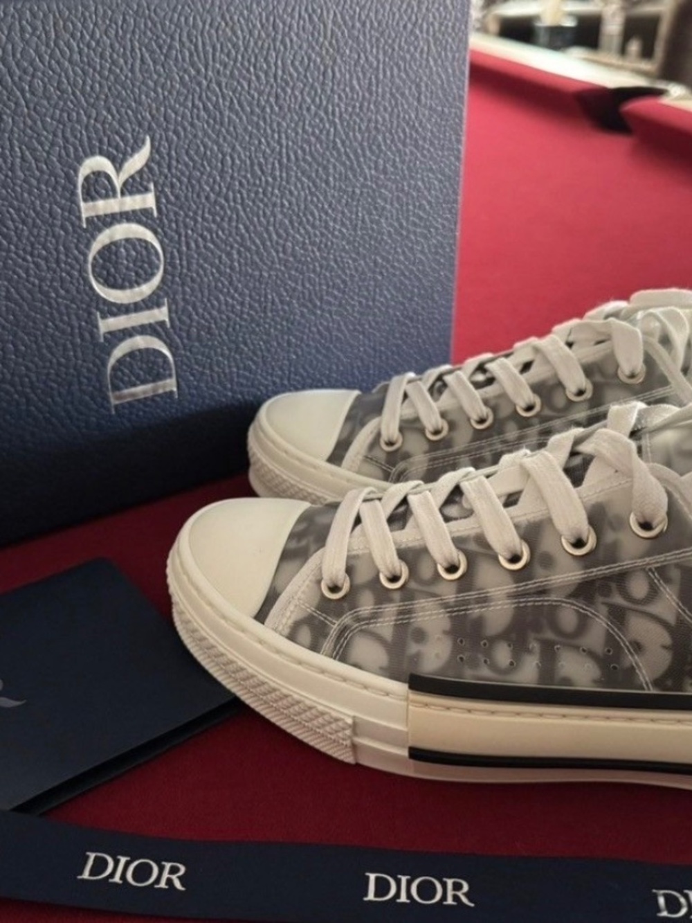 Dior B23 Low Top sneakers in white and black
